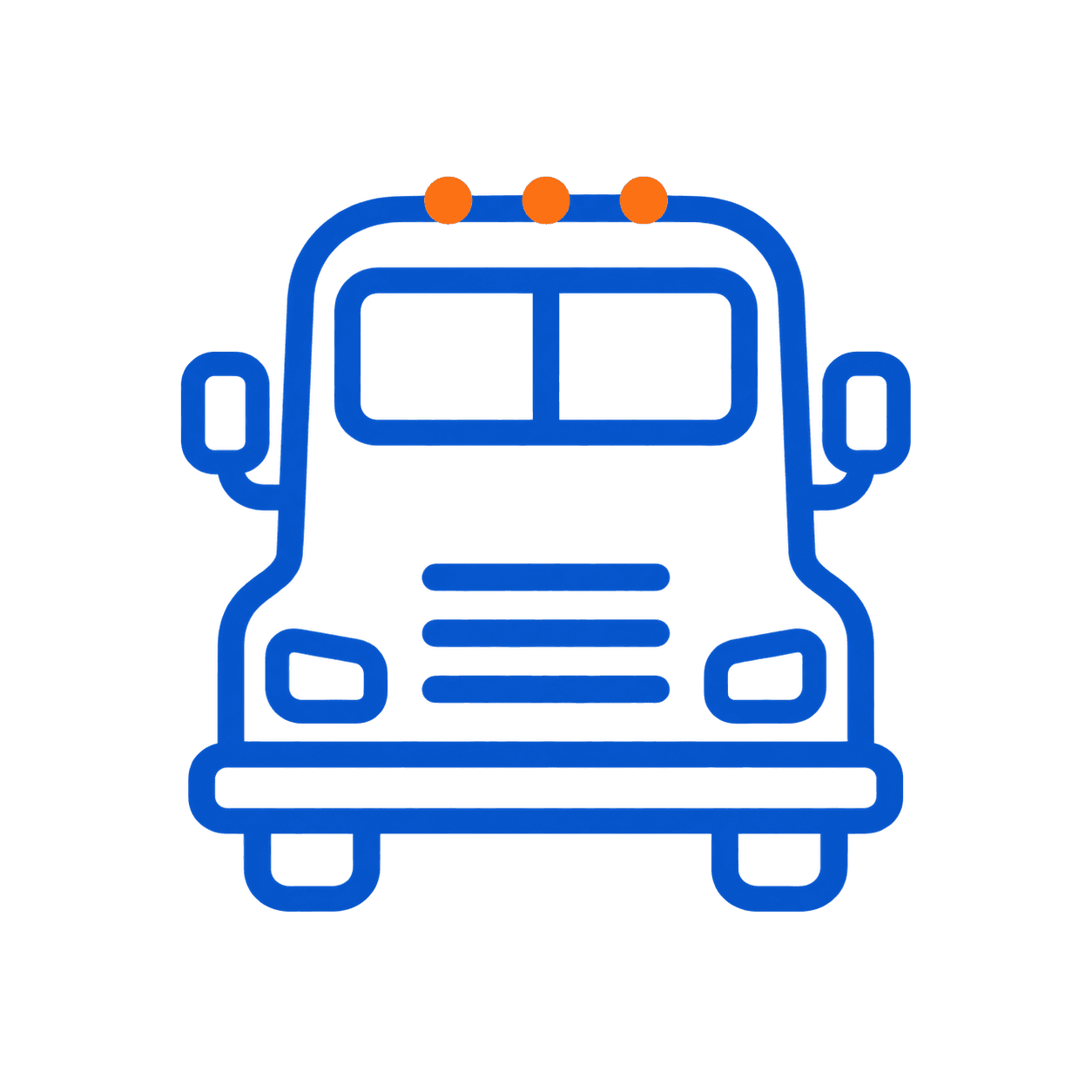 Minimal semi-truck outline